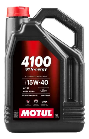 Aceite Motul Semi Sintético 4100 Syn-nergy 5l - 15w-40