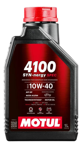 Aceite Motul Semi Sintético 4100 Syn-nergy Spec 1l - 10w-40