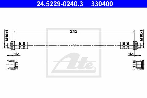MANGUERA DE FRENOS TRASERA IZQUIERDA