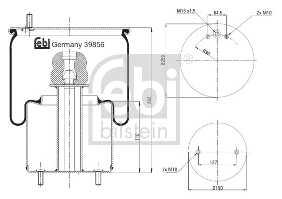 BOLSA DE AIRE C/PISTON TRASERA VOLVO (E.PESADO)