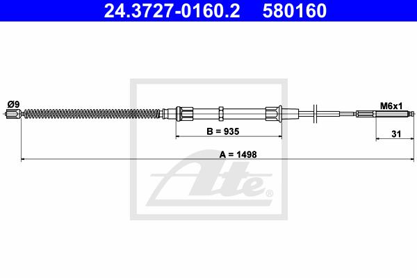 CABLE FRENO DE MANO