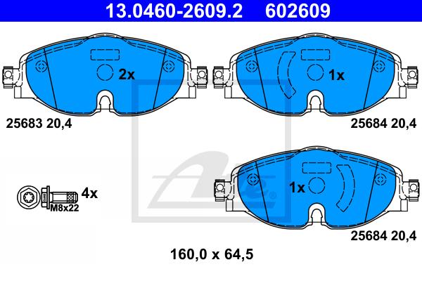 BALATAS DELANTERAS 8989 D1760