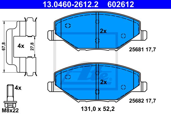 BALATAS DELANTERAS 9006 D1776