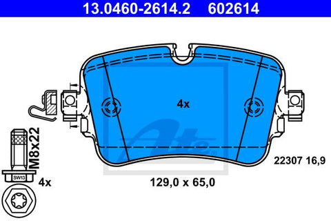 BALATAS TRASERAS 9123 D1895
