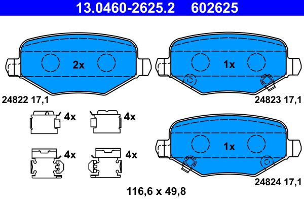 BALATAS TRASERAS 8438 D1326