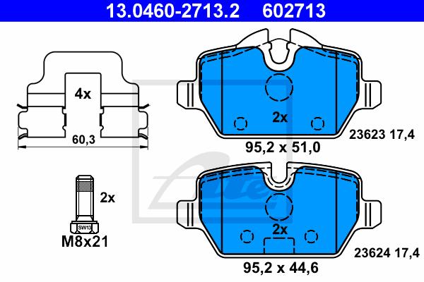 BALATAS TRASERAS 8345 D1226