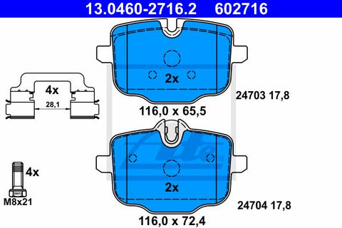 BALATAS TRASERAS 8669 D1469