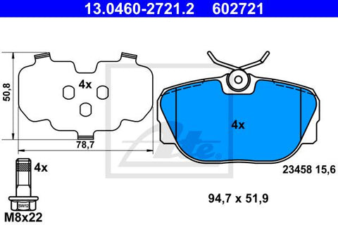 BALATAS TRASERAS 7601 D493