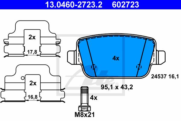 BALATAS TRASERAS 8429 D1314