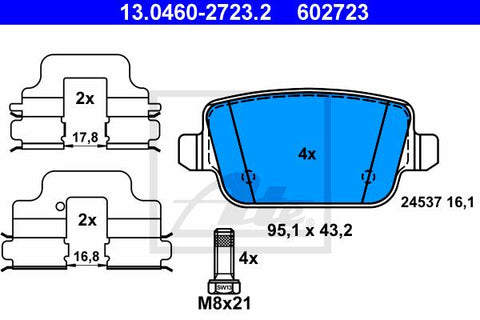 BALATAS TRASERAS 8429 D1314