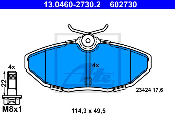 BALATAS TRASERAS 7679 D806