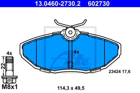 BALATAS TRASERAS 7679 D806