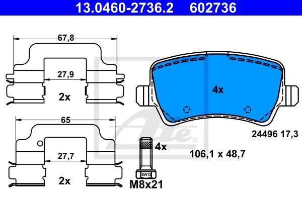 BALATAS TRASERAS 8422 D1307