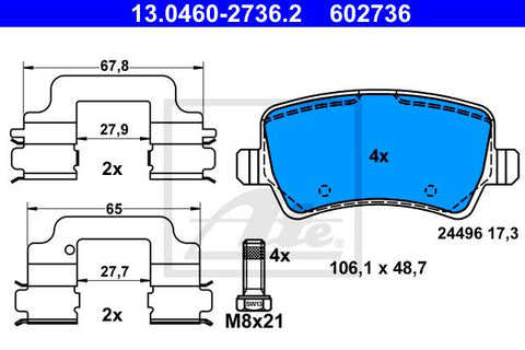 BALATAS TRASERAS 8422 D1307