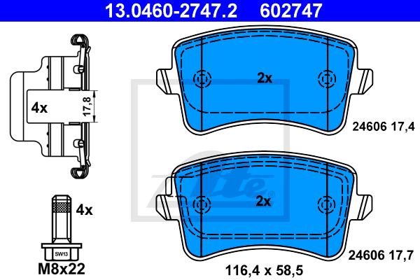 BALATAS TRASERAS 8494 D1386