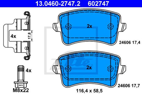 BALATAS TRASERAS 8494 D1386