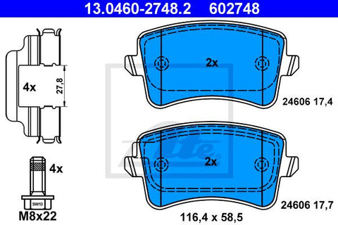 BALATAS TRASERAS 8494 D1386