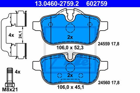 BALATAS TRASERAS 8550 D1433