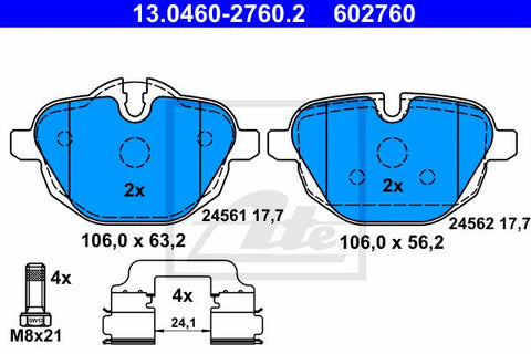 BALATAS TRASERAS 8672 D1473