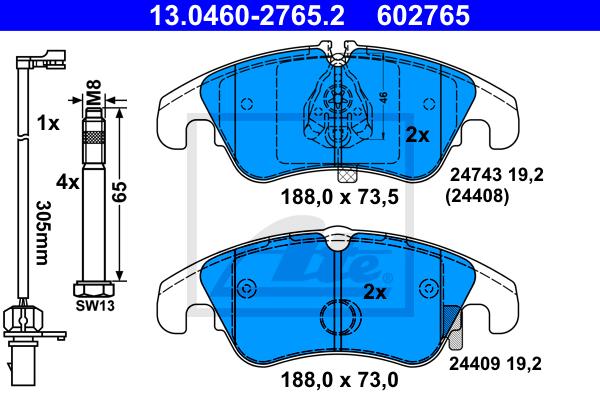BALATAS DELANTERAS 8434 D1322