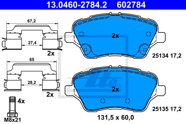 BALATAS DELANTERAS 8954 D1730