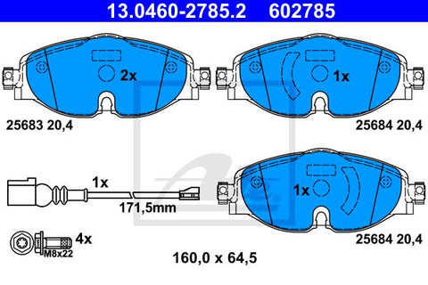 BALATAS DELANTERAS 8989 D1760