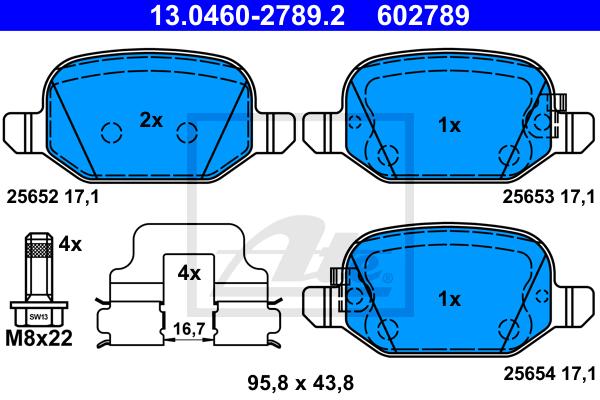 BALATAS TRASERAS 9389 D2149