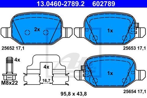 BALATAS TRASERAS 9389 D2149