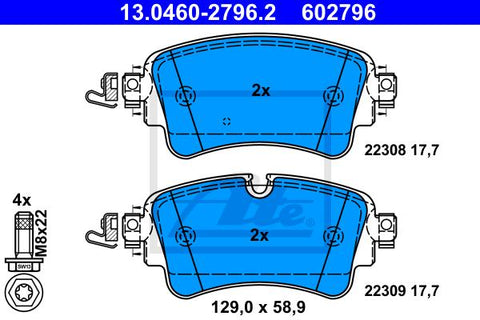 BALATAS TRASERAS 9126 D1898