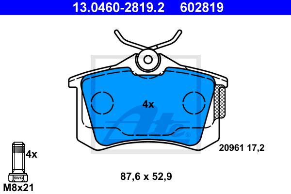BALATAS TRASERAS 7335 D340