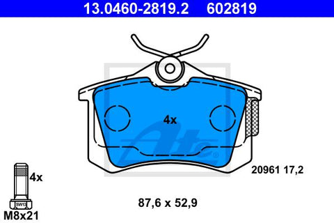 BALATAS TRASERAS 7335 D340
