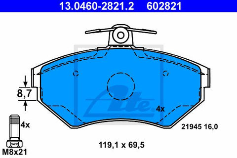 BALATAS DELANTERAS 7578 D704