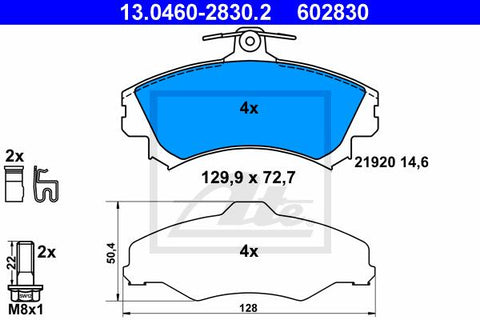 BALATAS DELANTERAS 7712 D837