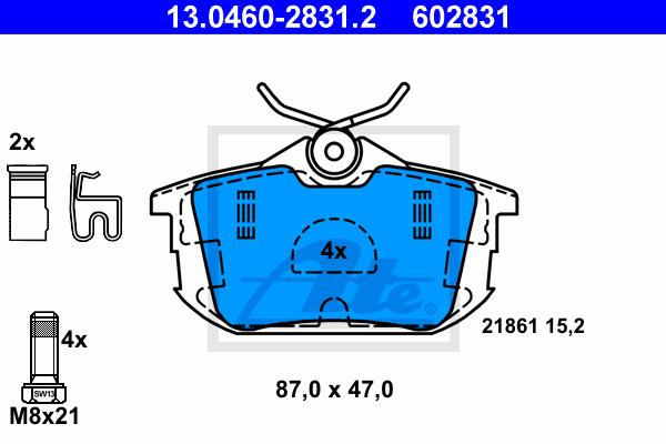 BALATAS TRASERAS 7713 D838