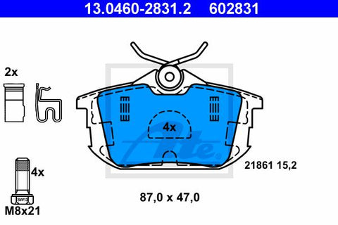 BALATAS TRASERAS 7713 D838