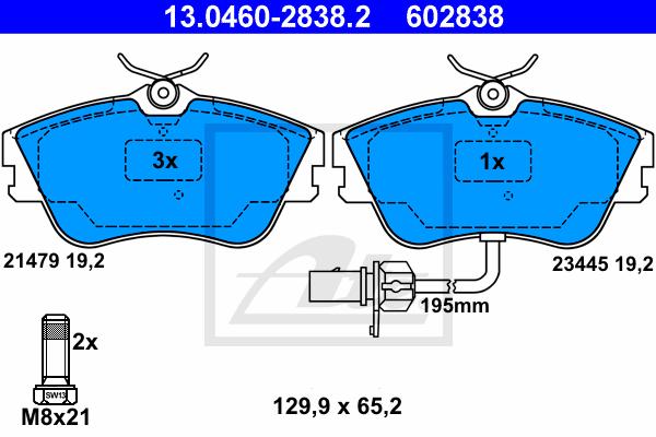BALATAS DELANTERAS 7729 SD852