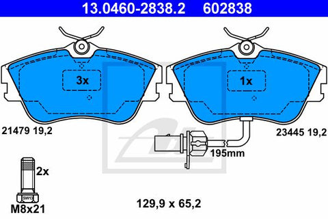 BALATAS DELANTERAS 7729 SD852