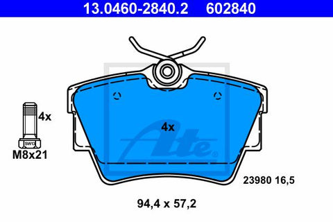 BALATAS TRASERAS 7685 D808