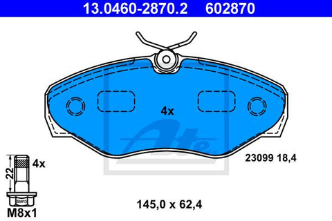 BALATAS DELANTERAS 8699 D1500