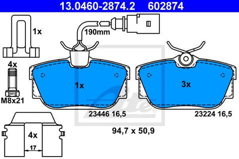 BALATAS TRASERAS 7755 D877
