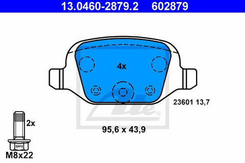BALATAS TRASERAS 8742 D1617