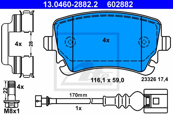BALATAS TRASERAS 7921 D1018