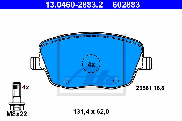 BALATAS DELANTERAS 8555 D1437