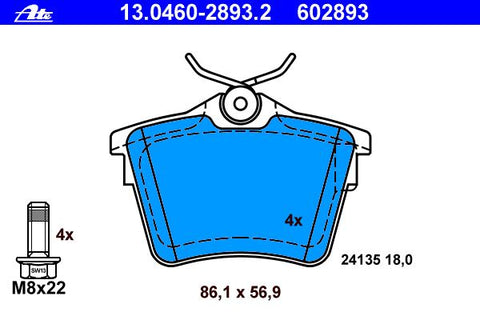 BALATAS TRASERAS 8685 D1486