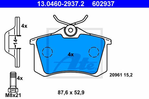 BALATAS TRASERAS 7234 D340