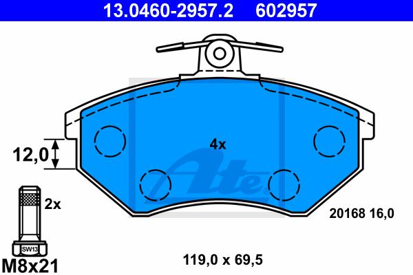 BALATAS DELANTERAS 7570 D696