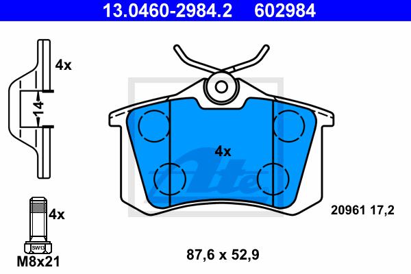 BALATAS TRASERAS 7335 D340