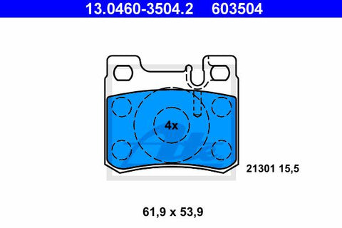 BALATAS TRASERAS 7496 D620