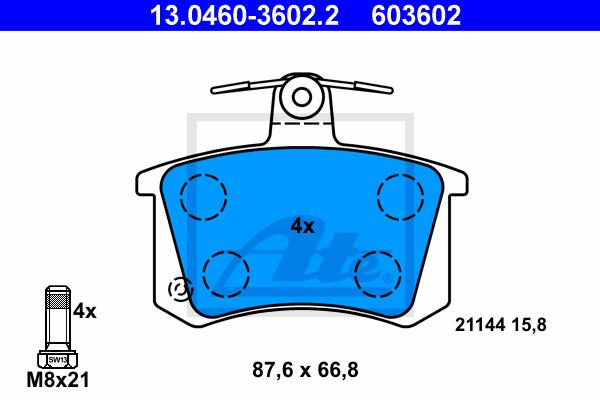 BALATAS TRASERAS 7309 D228