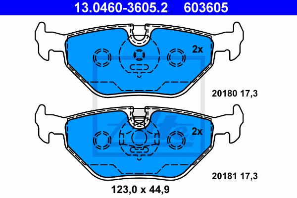BALATAS TRASERAS 7286 D396